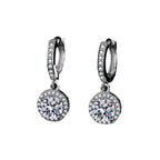 Fashionable High-Carbon Stone Tassel Princess Earrings For Women