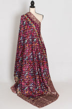 Nandini : Purple Dola Silk Printed Banarasi Dupatta
