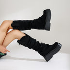European And American Womens Chunky High Boots