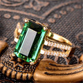 Womens Fashion Adjustable Rectangular Diamond Ring