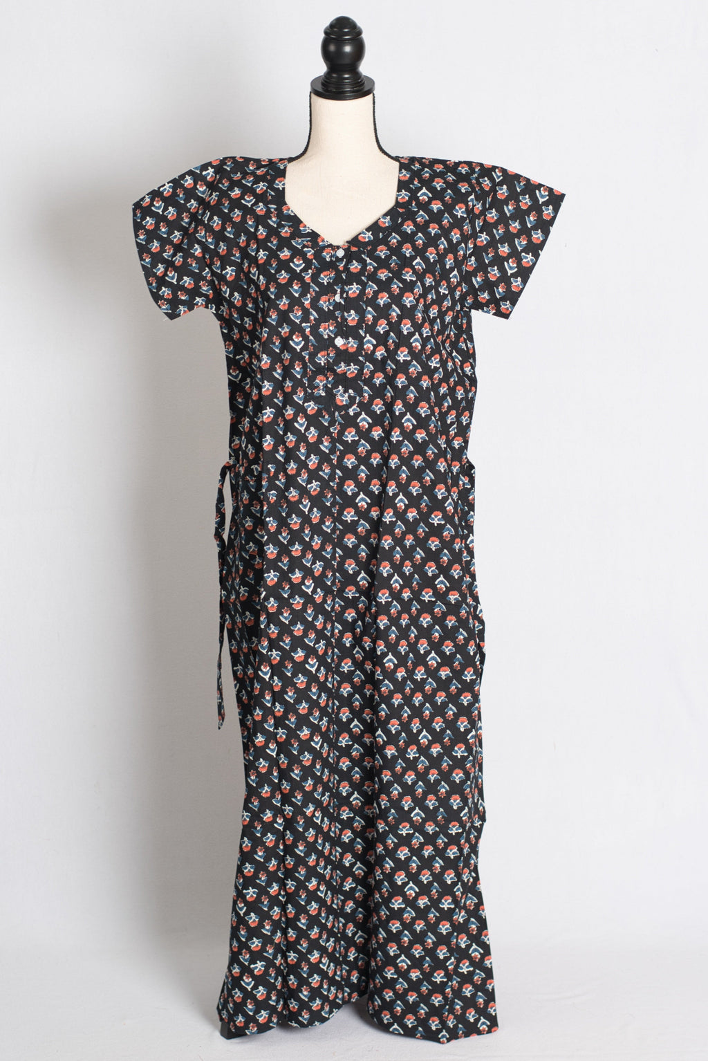 Printed Black Pure Cotton Nightwear in Regular Size — Style A (Sep)