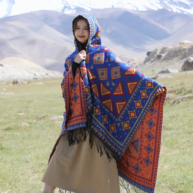 Dali Tourism Ethnic Style Shawl Northwest Thickened Warm Scarf
