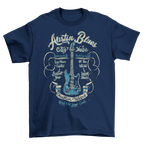 Men's Austin Blues Music Guitar T-Shirt