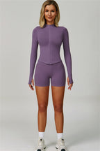 The Empower Jacket Sports Bra Shorts 3-Piece Set