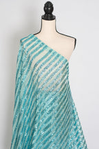 Naaz | Turquoise Blue Sequin Saree | Trending Bollywood Indian Partywear