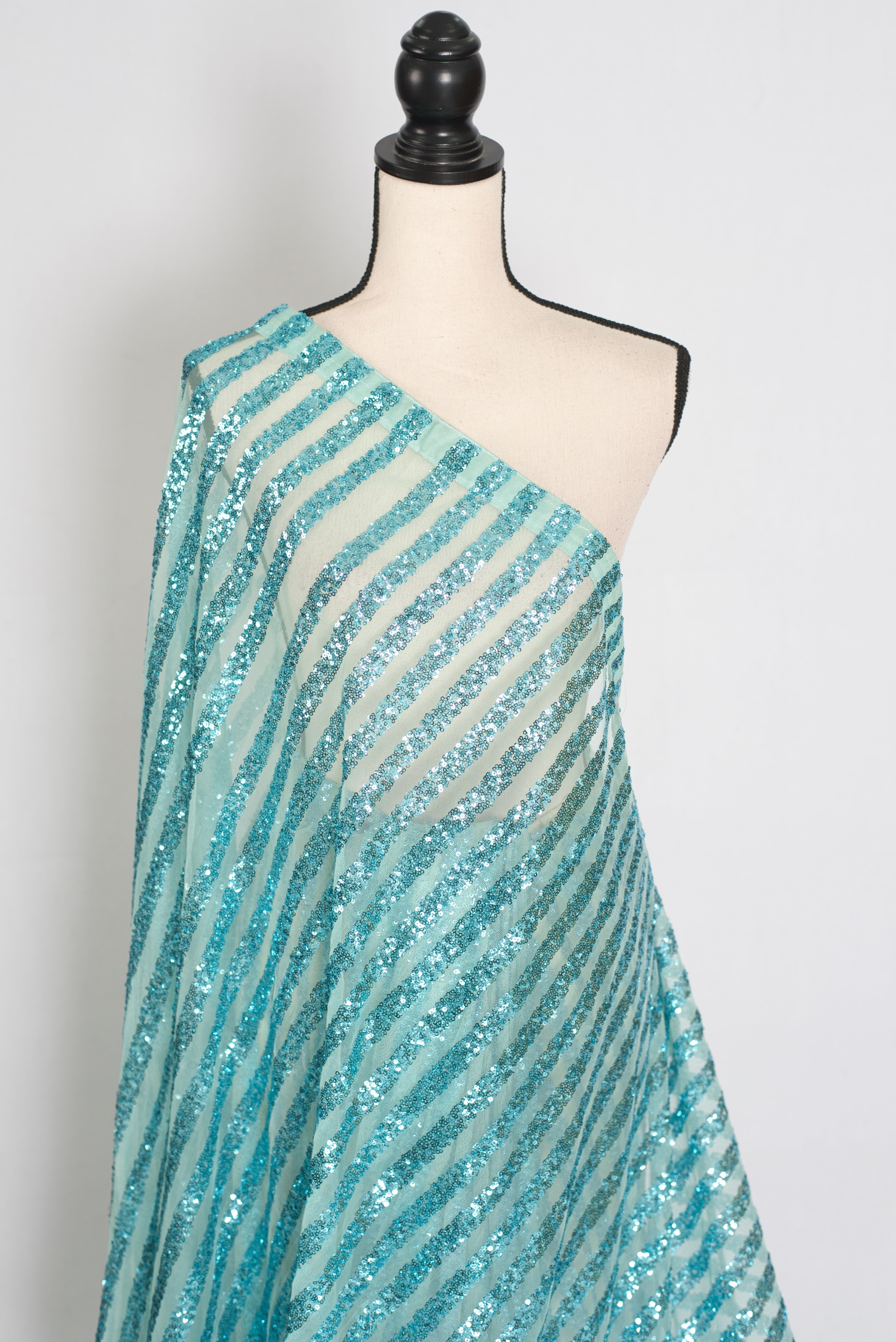 Naaz | Turquoise Blue Sequin Saree | Trending Bollywood Indian Partywear