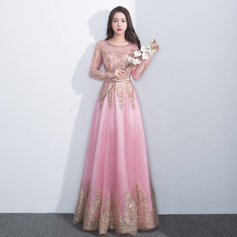 Dance Performance Costume Evening Dress Choir Host Dress Length