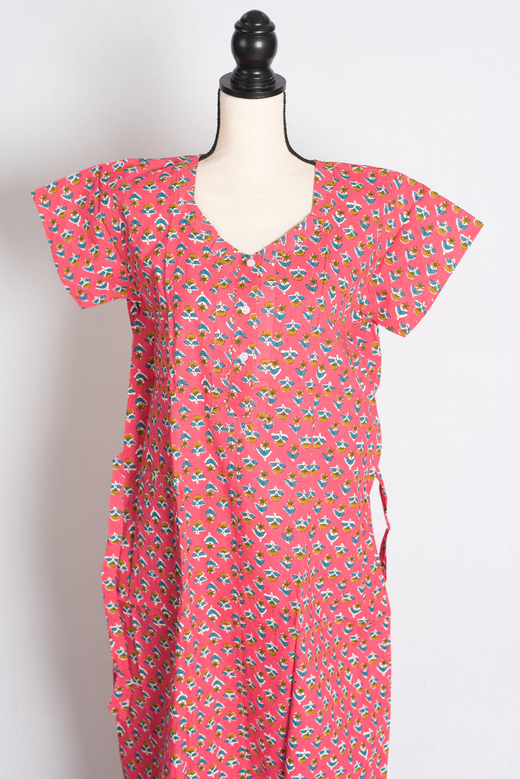 Printed Pink Pure Cotton Nightwear in Regular Size — Style B (Sep)