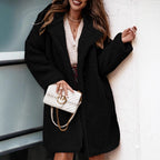 Women's Clothes Hot-selling Fur Long Sleeve Lapel Plush Top Coat