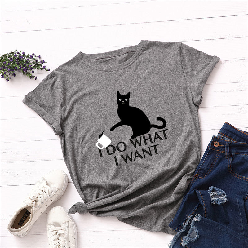 Cotton print T-shirt