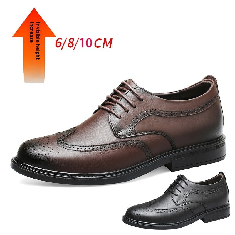 Business Formal Thick-soled Invisible Height-increasing 8cm Casual Leather Shoes