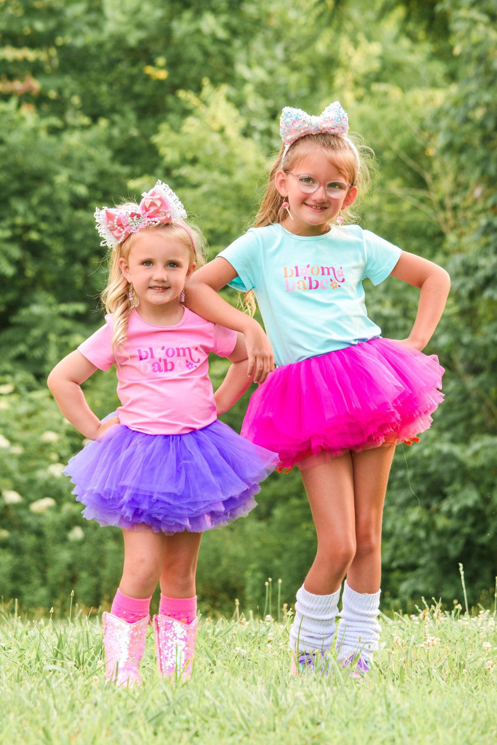 Girls Graphic Tee - Bloom Babe -Teal