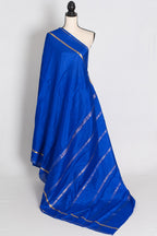 Mythili Royal Blue Pure Mysore Crepe Silk Saree – Silk Mark Certified