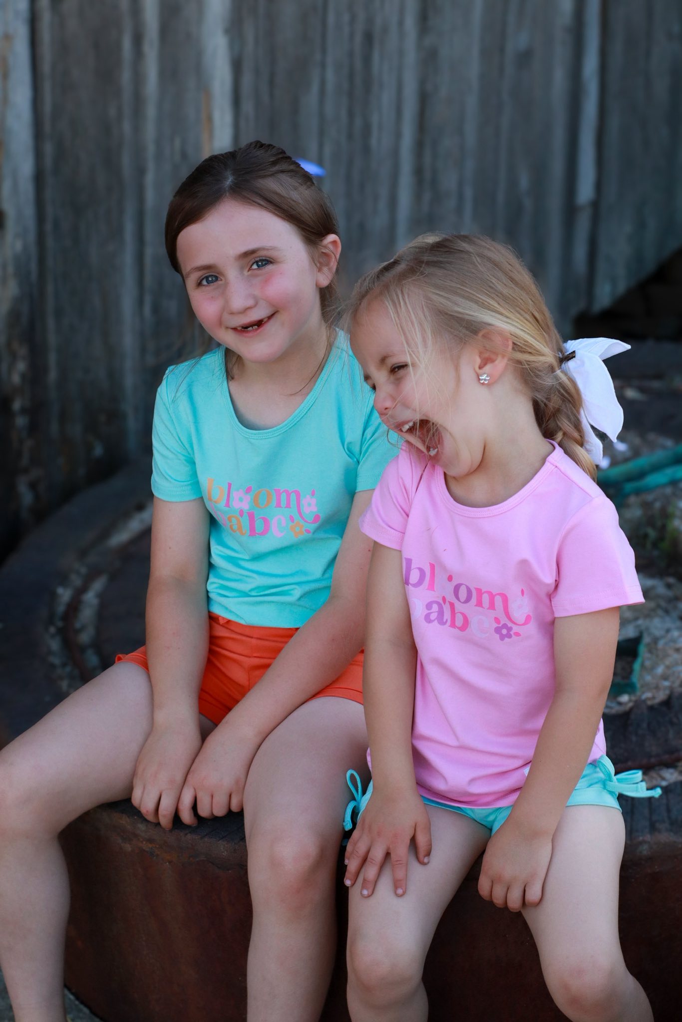 Girls Graphic Tee - Bloom Babe -Teal