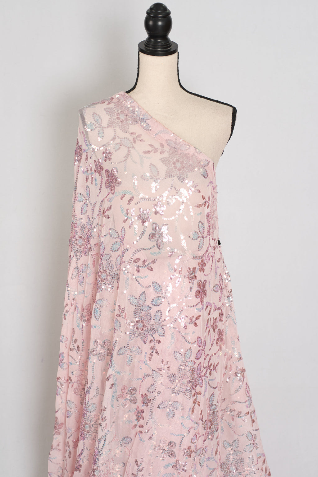 Ila | Baby Pink Soft Net Saree | Ready-to-Wear Set with Size 36 Stitched Blouse