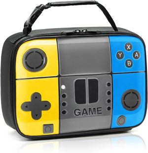 Kids Lunch Box for Boys,Game Console Insulated Lunch Bag for Kids,Leather Lunchbox for Boys,Waterproof Leakproof Portable Fits Most Bento Boxes