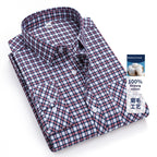 Retro Brushed Long-sleeve Shirt Casual Cotton Plaid Shirt