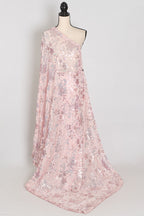 Ila | Baby Pink Soft Net Saree | Ready-to-Wear Set with Size 36 Stitched Blouse