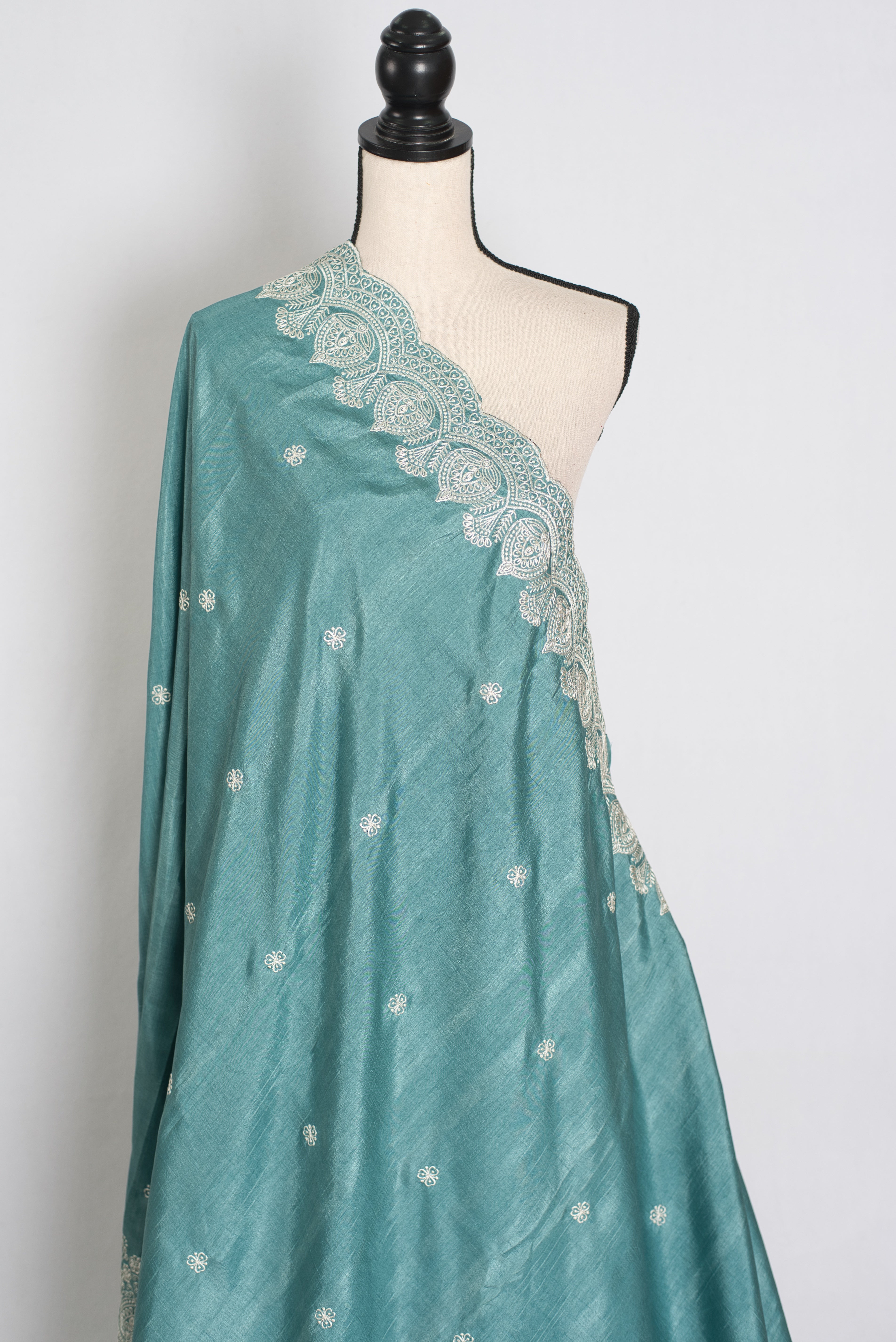 Mitul | Pastel Blue Semi Tussar Silk Saree | Lightweight & Budget-Friendly