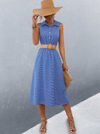 European And American Women's Clothing Button Shirt Dress