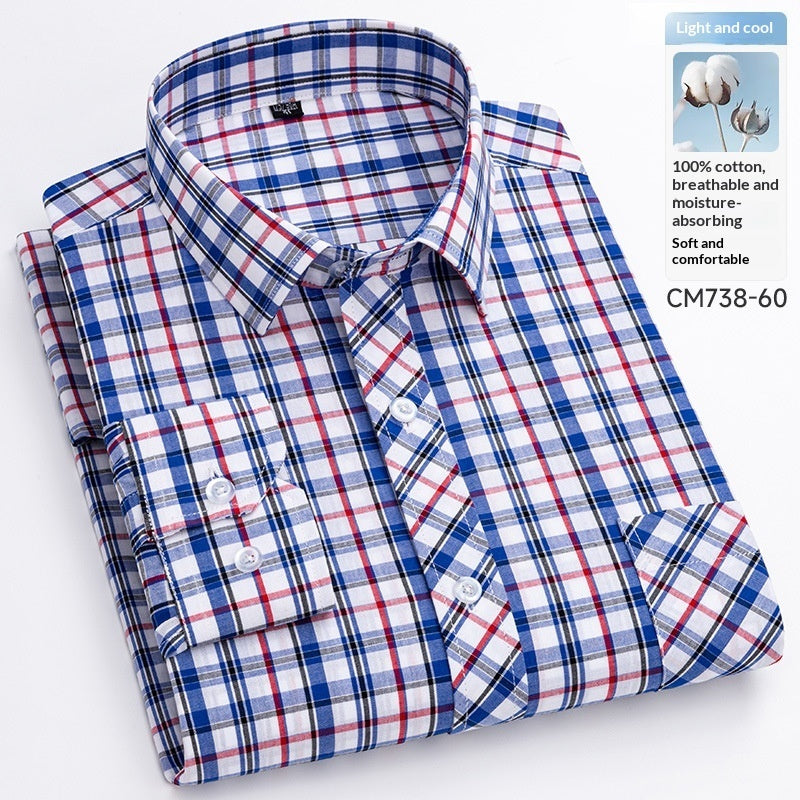 Plus-size Casual Plaid Shirt For Spring And Summer