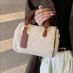 Lamb-Mohair Casual Versatile And Sophisticated Shoulder Or Crossbody Bag