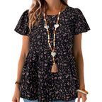 Women's Floral Sweet Short-sleeved Top