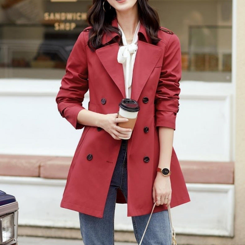 Ladies New Double Breasted Short Coat