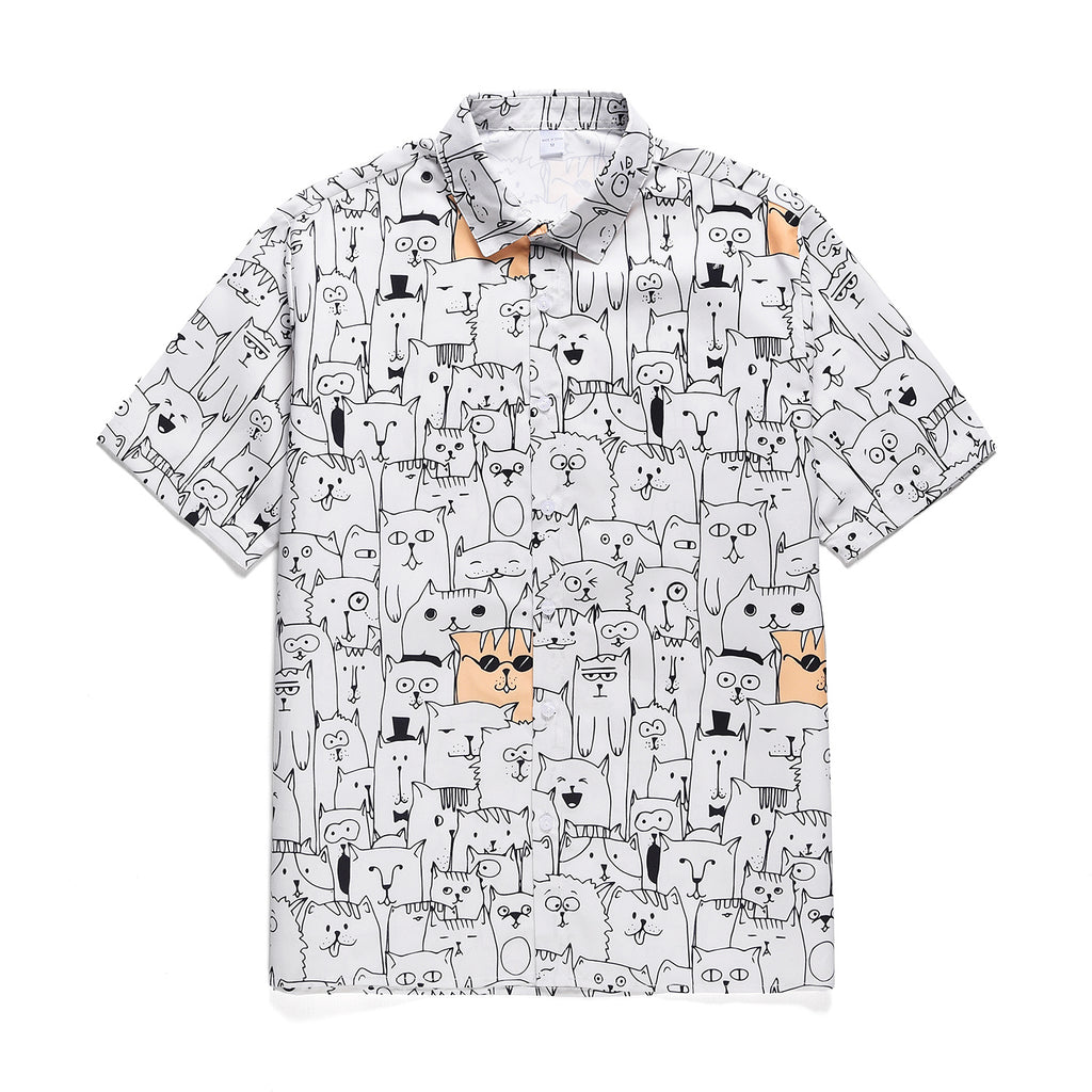 Men's beach print T-shirt