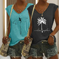 2-Pack Women's V-Neck Sleeveless Tank Tops – Loose Fit Casual Summer Beach Shirts