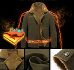 Winter plus velvet thick lapels uniforms air force one jacket jacket cotton clothing men