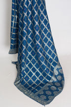 Mahi : Blue Gharchola Dola Silk Banarasi Dupatta