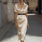 Women's Slim-fit Waist-cinching Dress
