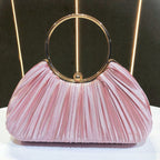 Satin Cheongsam Pleated Evening Clutch