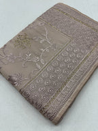 Ruma | Pastel Brown Georgette Partywear Saree | Trending Bollywood Design
