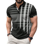 Mens Spring Summer Street-Style Lapel T-Shirt