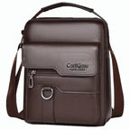 Mens Lychee-Grain Business Commuter Shoulder Crossbody Bag