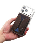 Smooth Leather Button-operated Automatic Pop-up Card Case With Elastic Band Wallet