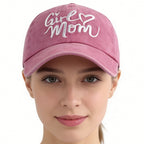 Girl Mom Hats Mothers Birthday Gifts For Women, Adjustable Embroidered Wash Cotton Baseball Cap