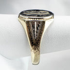 Fashionable Vintage Carved Letter Womens Ring