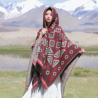 Dali Tourism Ethnic Style Shawl Northwest Thickened Warm Scarf