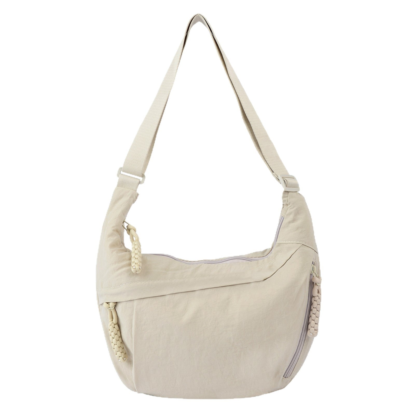 Womens Simple High-Capacity Nylon Crossbody Bag