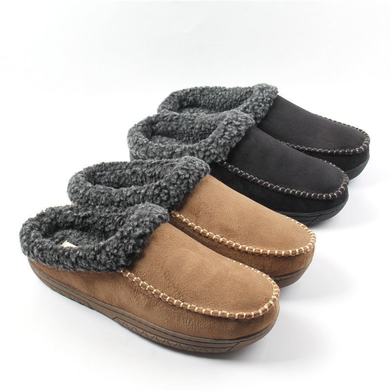 Mens Cotton Slippers For Outdoor Use Winter Home Wear