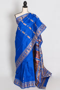 Nila | Royal Blue and Gold Handwoven Swarnachari Pure Silk Saree