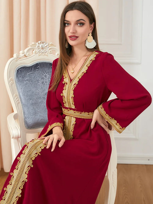 Eid Muslim Party Dress for Women Abaya Emboridery Jalabiya Morocco Dresses Abayas Kaftan Abaya Islam Vestidos Arab Long Robe