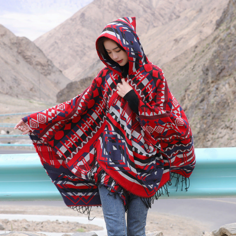 Dali Tourism Ethnic Style Shawl Northwest Thickened Warm Scarf