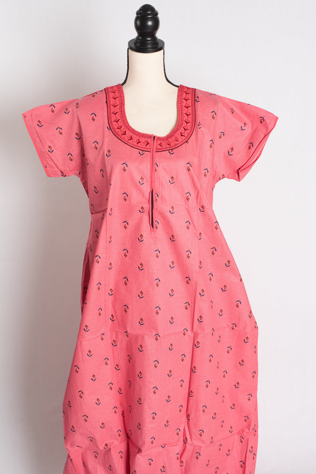 Pink Printed Pure Cotton Nightwear in Regular Size