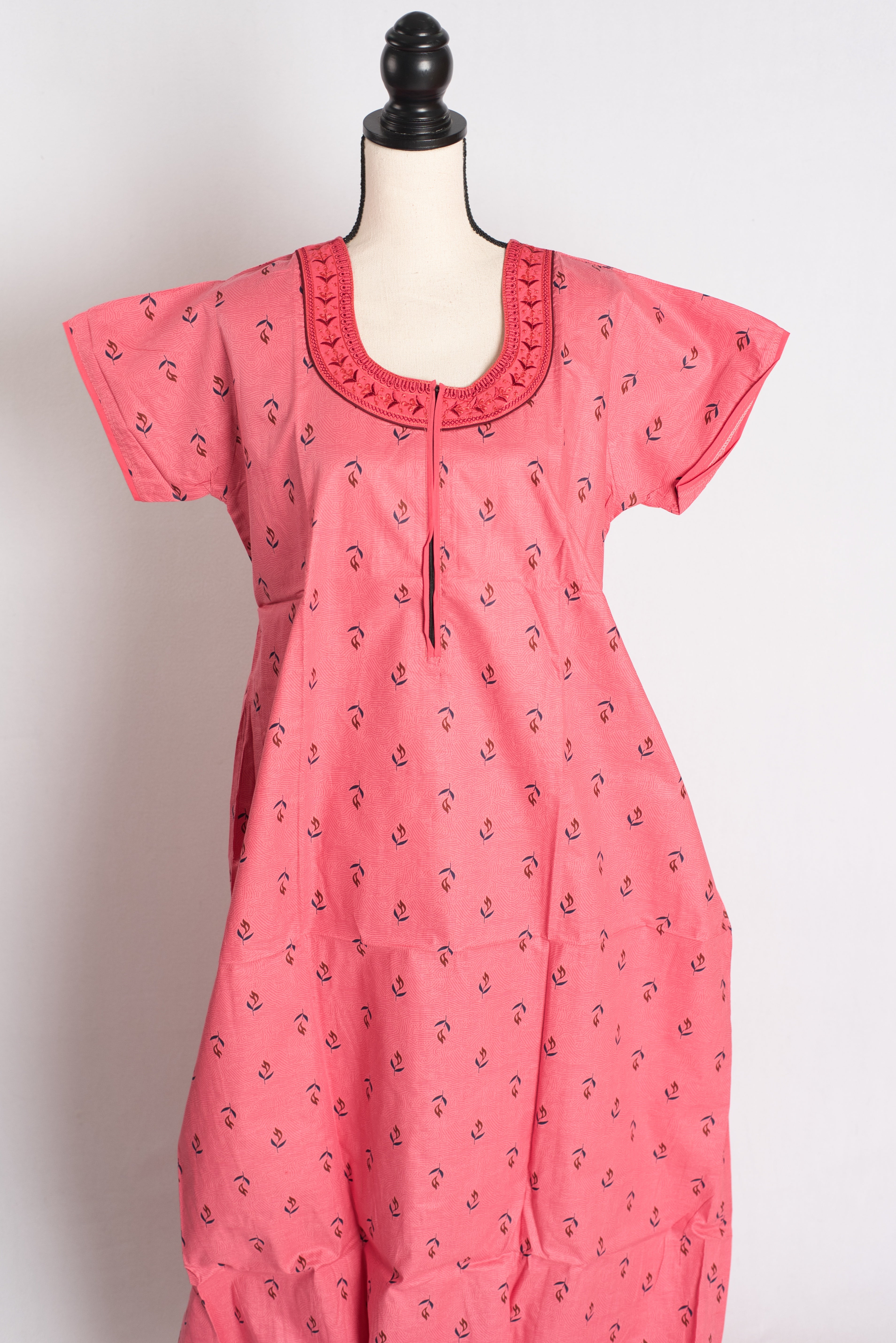 Pink Printed Pure Cotton Nightwear in Regular Size