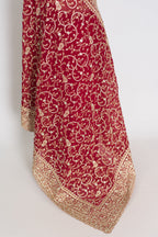 Vibah | Maroon Georgette Heavy Bridal Saree| Festive & Karwa Chauth Edition