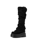 European And American Womens Chunky High Boots